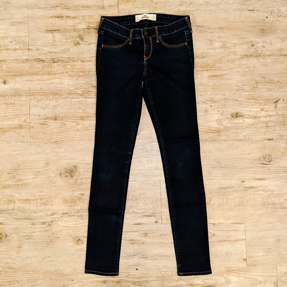 Hollister Dark Blue Stretch Skinny Jeans Size 0R - Picture 3 of 4